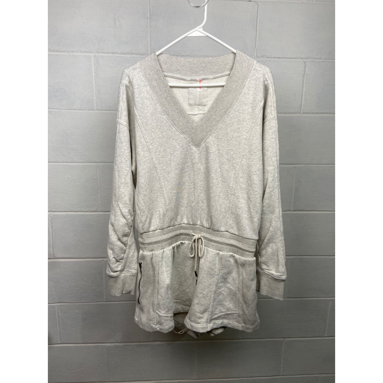 Nwt Fp Movement Intercept Romper Relaxed Fit Athleisure Small Heather Grey